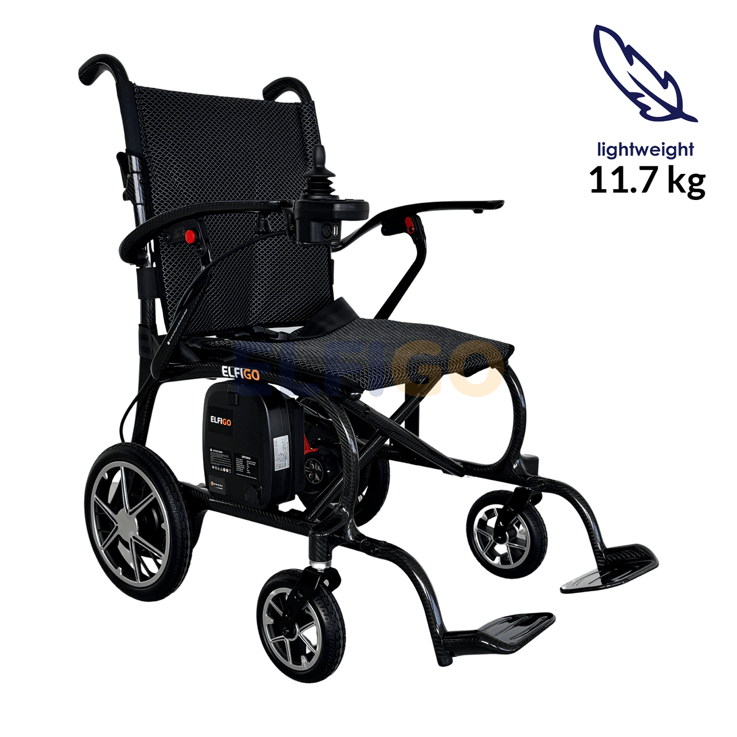 Ultra - Lite Carbon Electric Powered Motorised Wheelchair (11.7 kg) - ELFIGO Mobility Australia - Electric Wheelchair