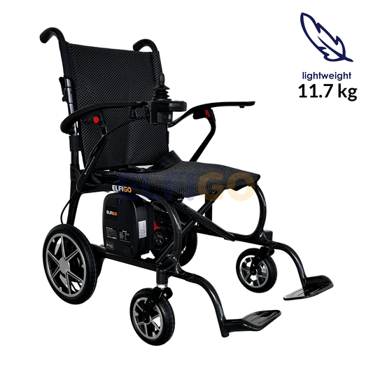 Ultra - Lite Carbon Electric Powered Motorised Wheelchair (11.7 kg) - ELFIGO Mobility Australia - Electric Wheelchair