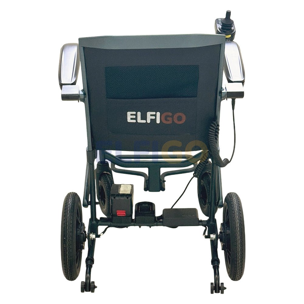 Black Diamond Electric Powered Motorised Wheelchair (11 kg) - ELFIGO Mobility Australia - Electric Wheelchair