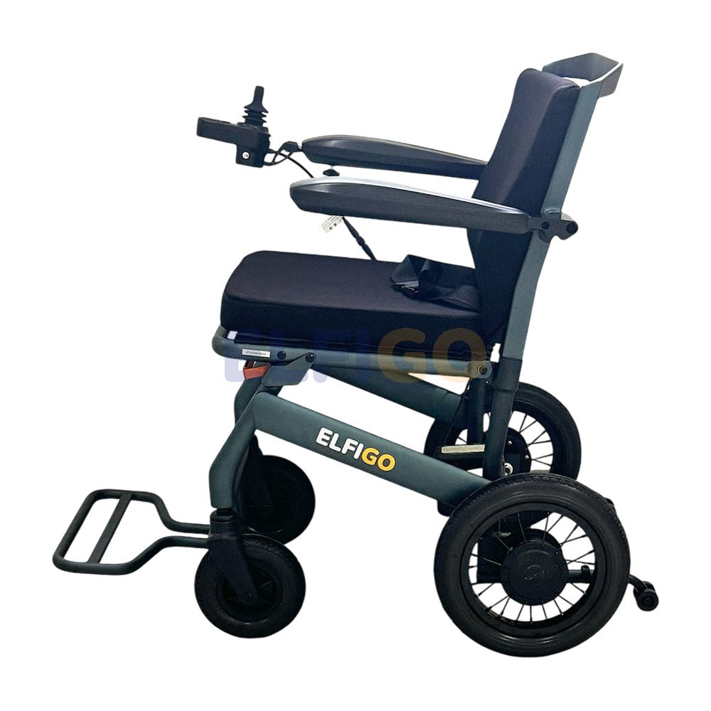 Black Diamond Electric Powered Motorised Wheelchair (11 kg) - ELFIGO Mobility Australia - Electric Wheelchair