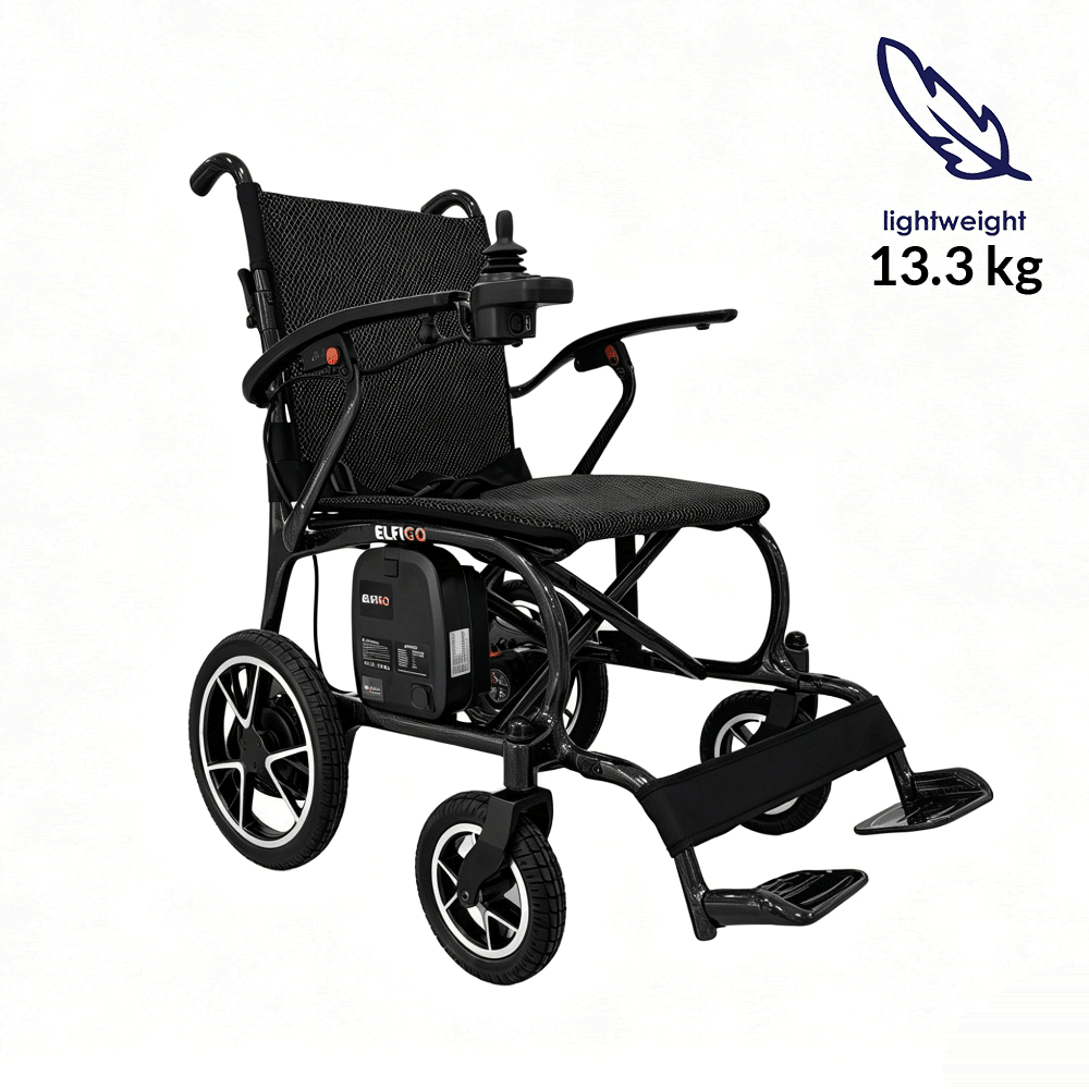 Ultra - Lite Carbon BW Electric Powered Motorised Wheelchair PMA (13.3 kg) - ELFIGO Mobility Australia - Electric Wheelchair