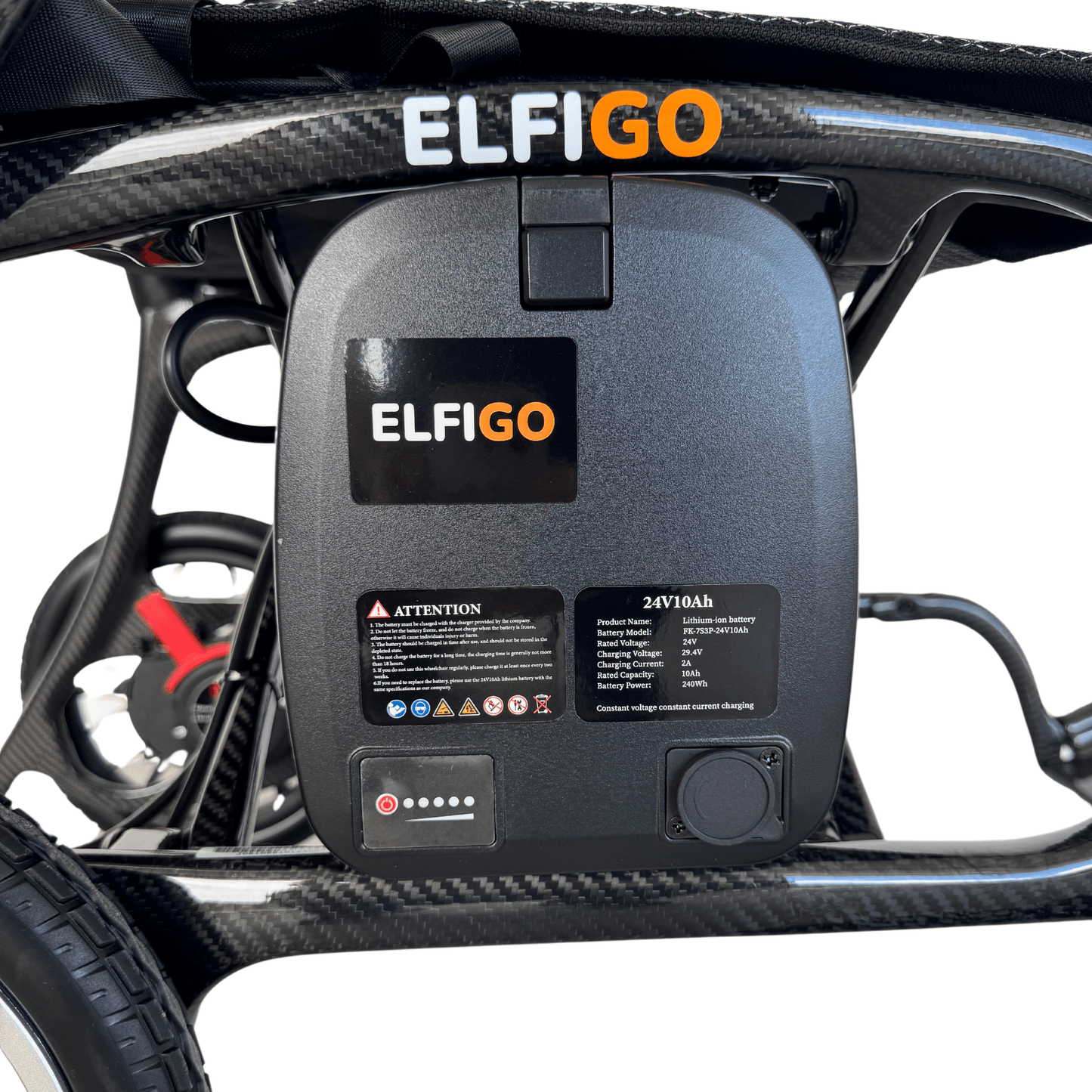 Ultra - Lite Carbon BW Electric Powered Motorised Wheelchair PMA (13.3 kg) - ELFIGO Mobility Australia - Electric Wheelchair