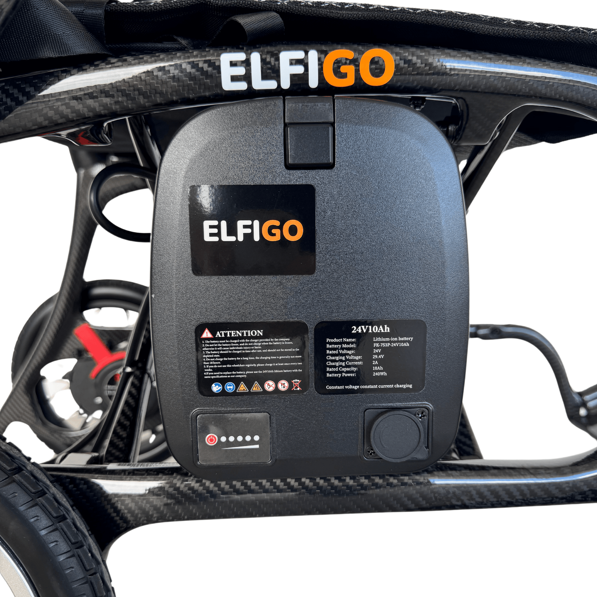 Ultra - Lite Carbon BW Electric Powered Motorised Wheelchair PMA (13.3 kg) - ELFIGO Mobility Australia - Electric Wheelchair